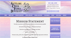 Desktop Screenshot of antelopecreekfamilydentistry.com