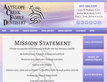 Tablet Screenshot of antelopecreekfamilydentistry.com